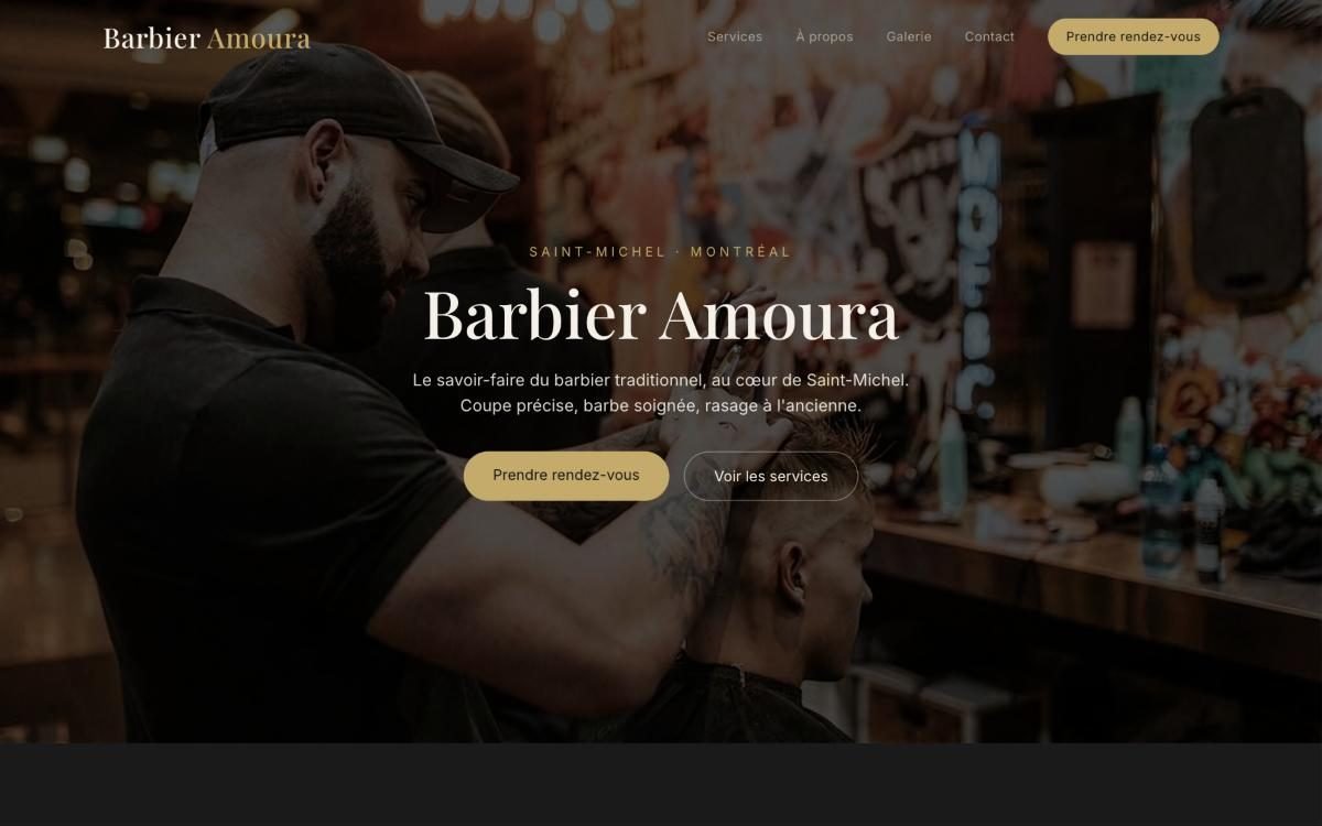 Aperçu du site Barbier Amoura