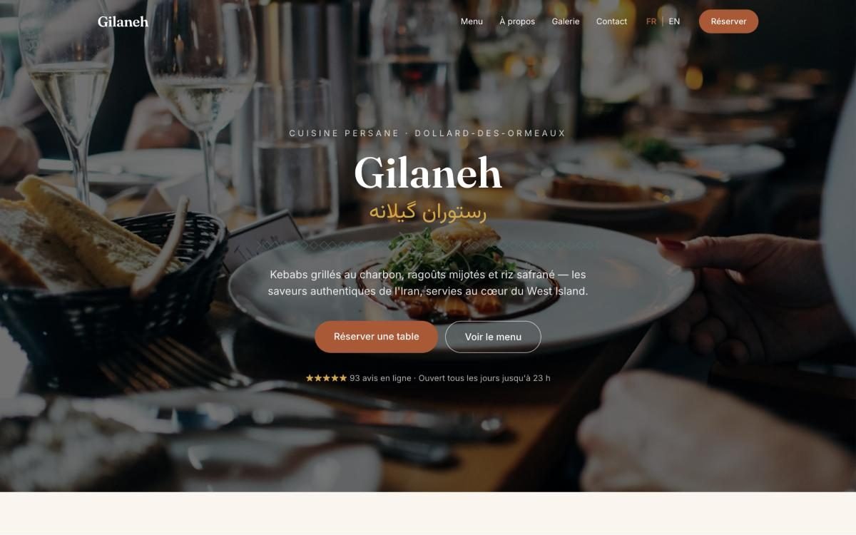 Aperçu du site Gilaneh