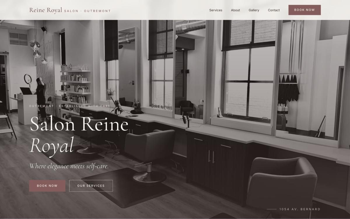 Aperçu du site Salon Reine Royal